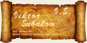 Viktor Subakov vizit kartica